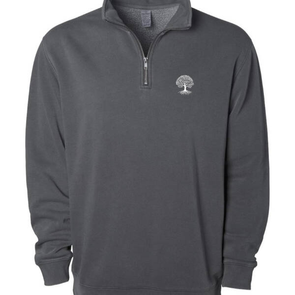 Independent Trading Unisex Pigment-Dyed Quarter-Zip Pullover